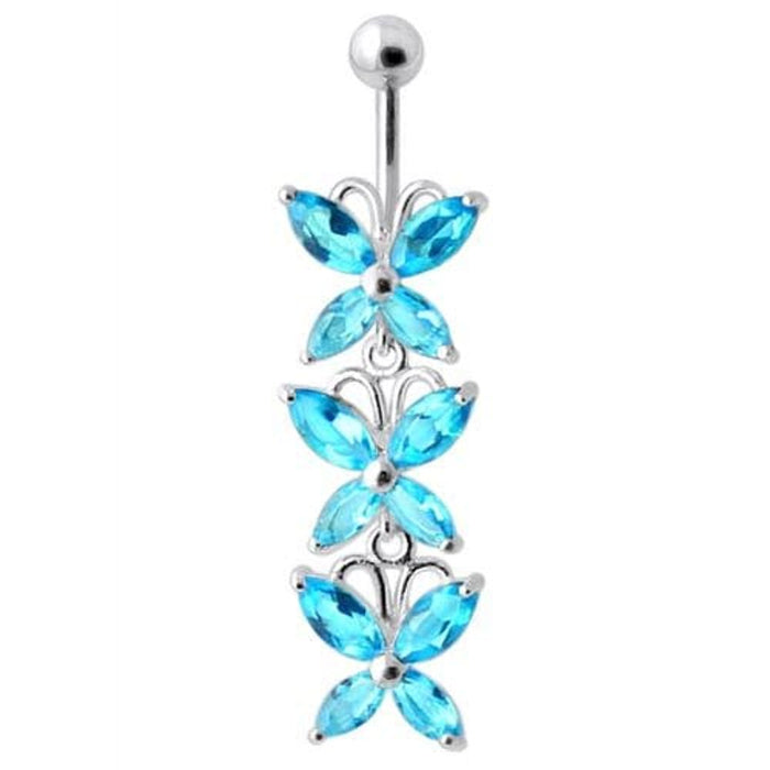 Top Quality Stone Fancy Jeweled Dangling Belly Ring