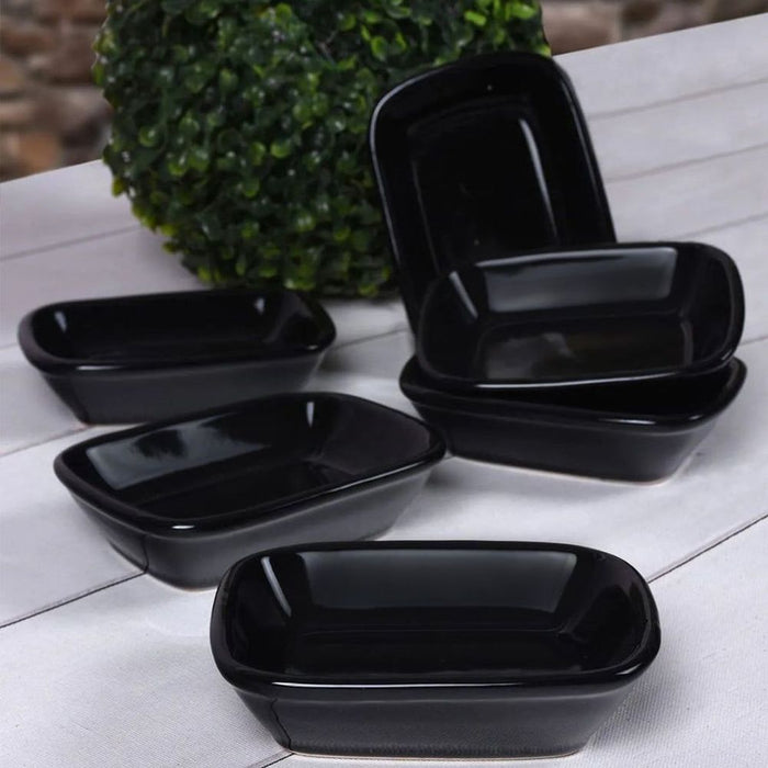 Ceramic Snack&Dip Bowl Black Pearl Black 13x6cm