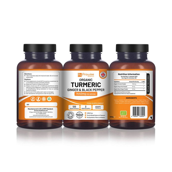 Premium Turmeric Curcumin 1440mg with Black Pepper & Ginger