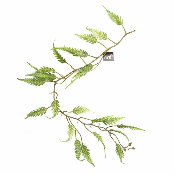 Authentic 125cm Artificial Hanging Trailing Fern. Stunning, Lifelike Greens. Set of 6.