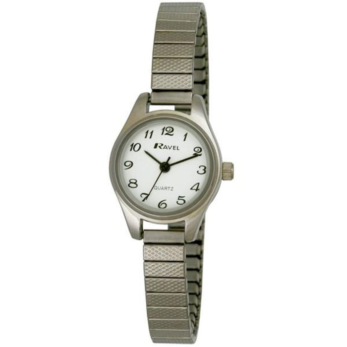 Ravel Ladies Cocktail White Dial with Silver Expander Watch R0207.02.2