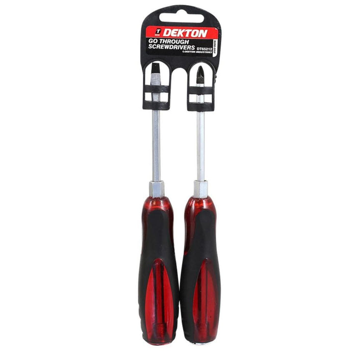 Dekton 2pc Go-Through Screwdriver Set: Quality, Precision & Grip