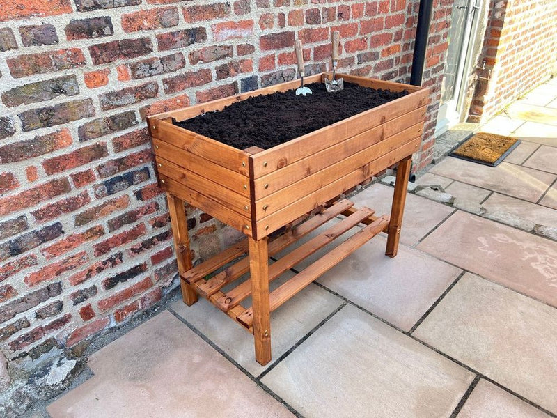 Charles Taylor Peakes Veg Planter - Premium Quality British-made Trough with Drainage | 145L Volume | 10-Year Rot Free Guarantee