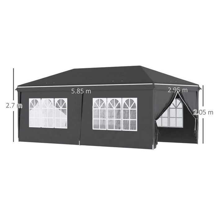 High-Quality Pop Up Gazebo: 3x6m, Adjustable Height, Storage Bag - Perfect for Outdoor Parties, Camping, and More!