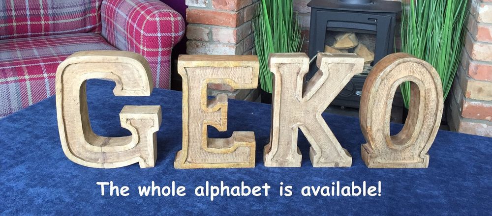 Hand Carved Wooden Embossed Letter N - Rustic Decor for Baby's Nursery, Weddings, and More!