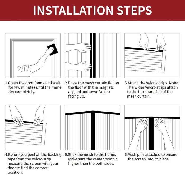 Premium Magnetic Screen Door - Insect-Proof Barrier for Living Spaces