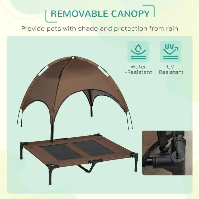 Ultimate Outdoor Dog Bed with Canopy - Elevated & Comfortable for All Breeds - High Quality