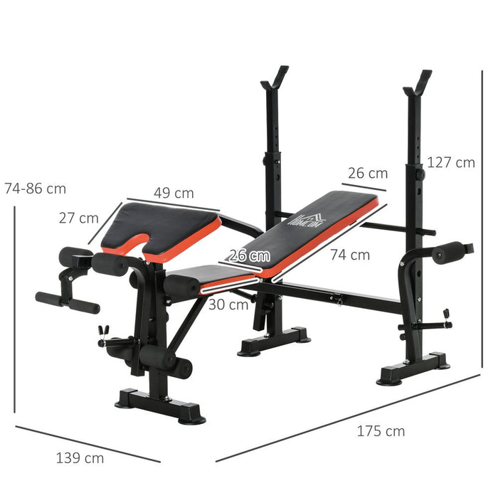 HOMCOM Adjustable Weight Training Bench Gym Fitness Lifting 24000 g Black