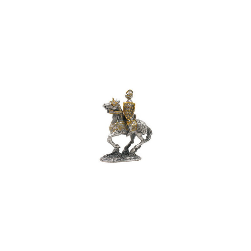 16th Century Mounted Knight Collectable Figure (hand-cast statue sculpture) 10cm Height
