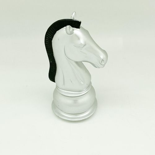19CM RESIN CHESS PIECE  ANTIQUE SILVER