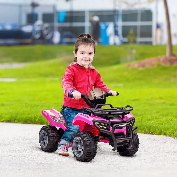 Kids Ride-on Four Wheeler ATV Car with Music for 18-36 months Pink