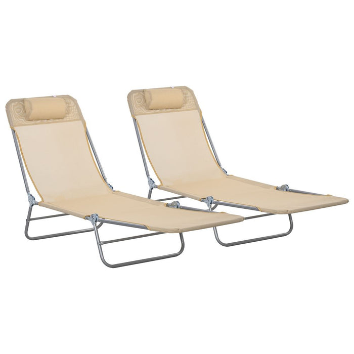 Premium Foldable Sun Loungers - Relax in Style with Reclining Chairs & Headrests, Top Quality