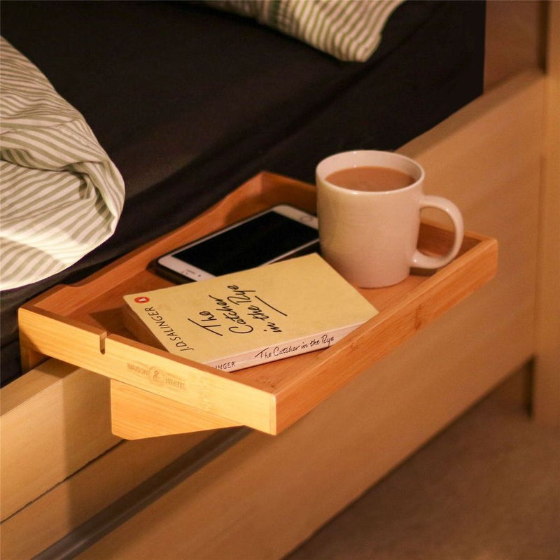 Bamboo Clip-On Bedside Shelf | Space-Saving & Eco-Friendly | M&W