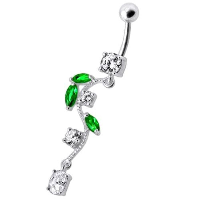 Fancy Multi Jeweled Fairy Dangling Body Jewelry Belly Ring