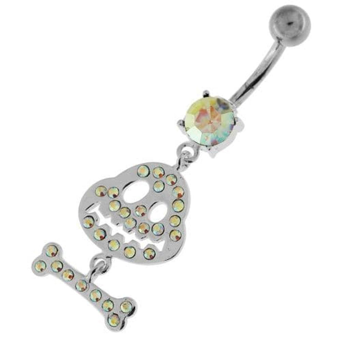 Dangling Bone Mr. Jack Sterling Silver Belly Button Ring