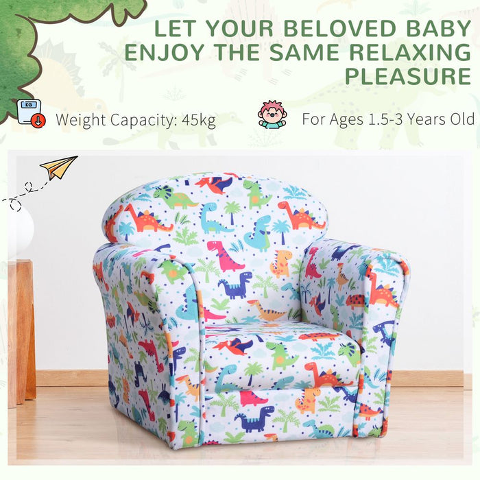 Premium Cartoon Flannel Kids Armchair - Non-slip, Wooden, High Quality - Perfect for Ages 18-36 Months