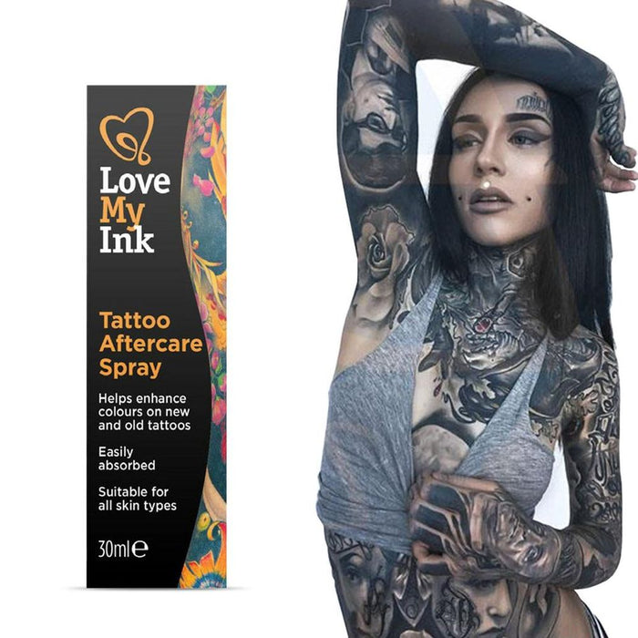 Love My Ink Tattoo Spray | Sensitive Skin | Dermatologically Tested | 30ml