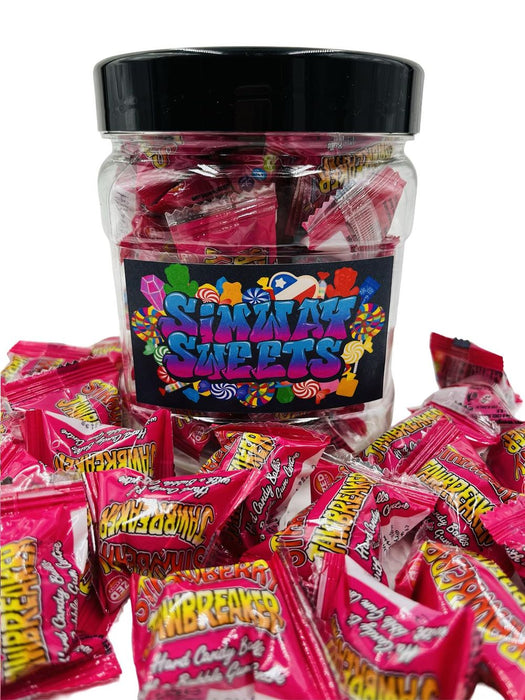 Jawbreaker Strawberry x 40 - Individually Wrapped Candy with Reusable Jar - 440g Net Weight - Best Quality & Fast Delivery