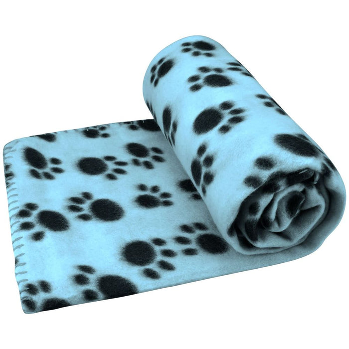 Paw Print Pet Fleece Blanket | Soft & Cozy | Multiple Colors & Sizes | Ideal for Small Dogs & Cats