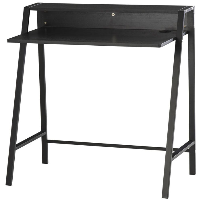 Stylish Computer Desk w/ Upper Storage Shelf, Durable Steel Frame, Perfect for Home or Office