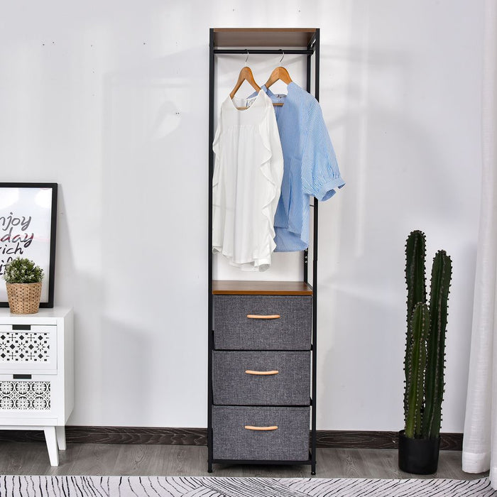 Versatile Hallway Coat Rack w/ Shelves, Hanger & Drawers - Quality Storage Solution