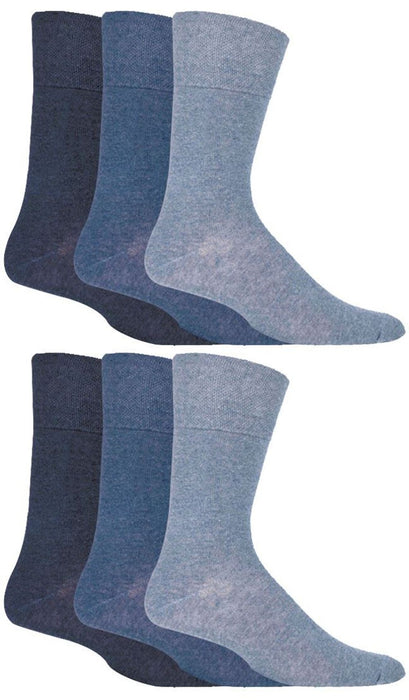 Gentle Grip - Mens Diabetic Socks - 6 Pairs