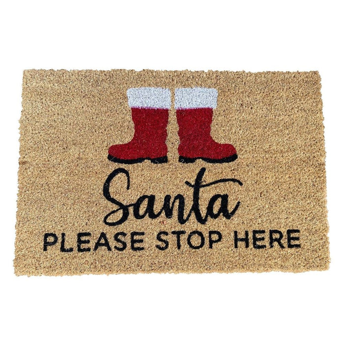 Doormat Boots: Santa Stop Here! Festive Coir Mat | High Quality, 40.5x1x60cm