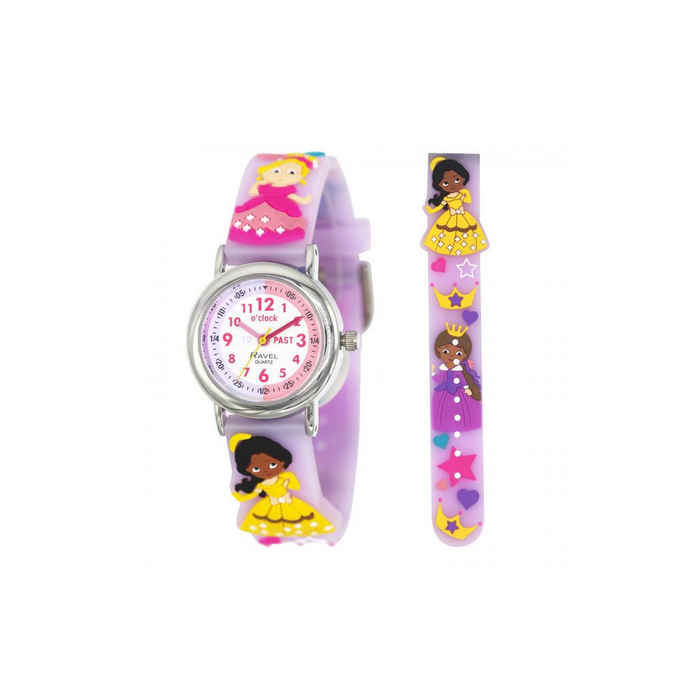 Ravel Kids 3D Cartoon Time Teacher Watch Lilac Princess R1513.96: High Quality, Easy to Read, Perfect for Teaching Time - Limited Stock!