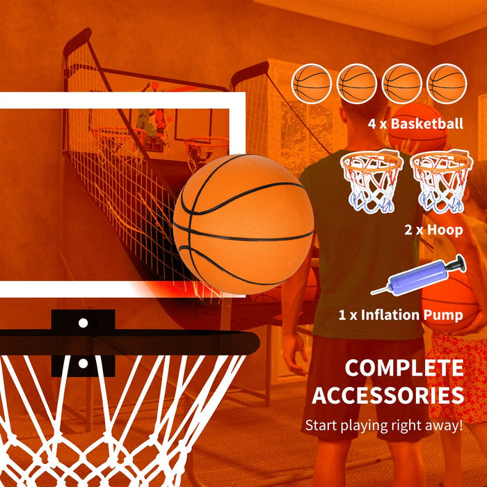 Basketball Arcade Game with Double Hoops, Electronic Scorer - Endless Fun for All Ages!