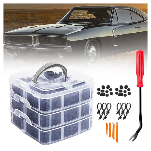 665PCS Car Body Fastener Clips Push Rivets Retainer Door Screw Panel Bumper Trim