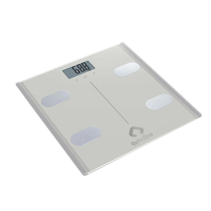 Gymcline Body Analysis Scale w/ BMI Report & Daily Calorie Intake Guide, Silver