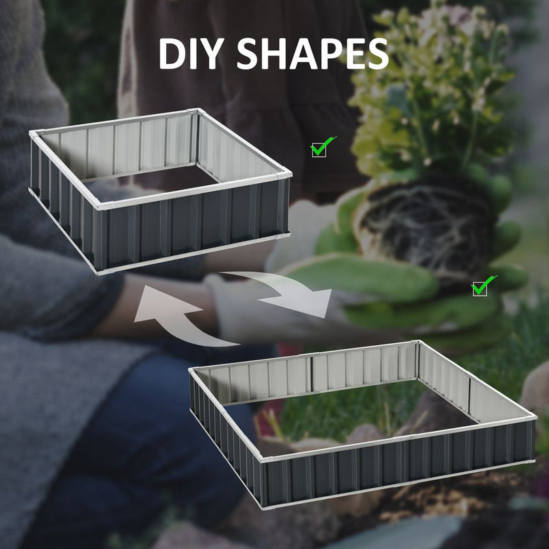 Premium Metal Raised Garden Bed | Steel Planter Box | Gloves Included | 258cmx90cm
