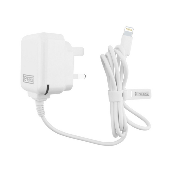 Tech Energi® Apple Lightning MFi Mains Charger - White