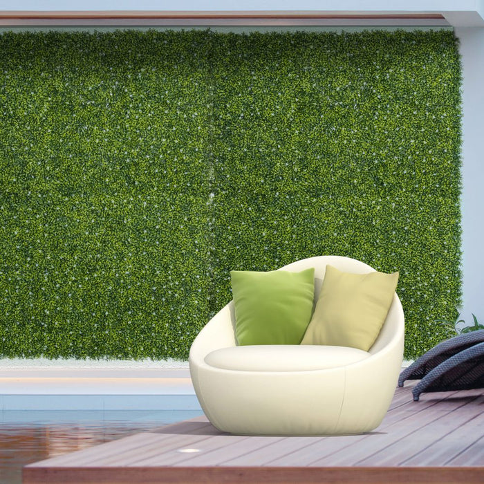 12PCS Artificial Boxwood Wall Panels 20" x 20" Grass Screen Milan Grass - Realistic, Low-Maintenance, Outdoor-Proof