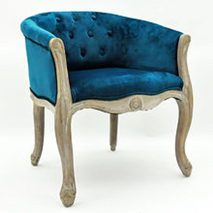 Premium Teal Velvet Louis Chair - Elegant, Comfortable, and Durable - Perfect for Any Décor