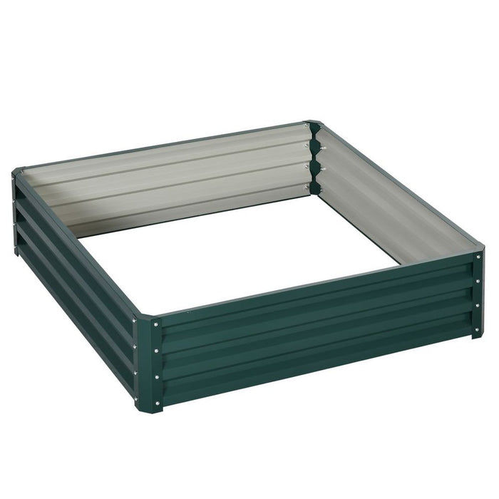 120x120cm Raised Garden Bed Frame - Grow Flowers & Vegetables - Outdoor Planter Kit - Green