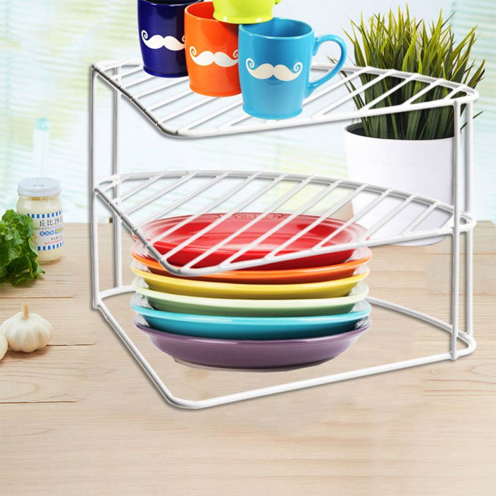 Premium 2-Layer Corner Shelf - Maximize Space & Organization in Style