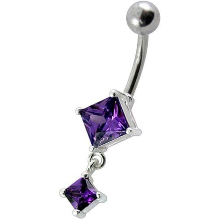 Fancy  Dangling SS Banana Bar Belly Ring