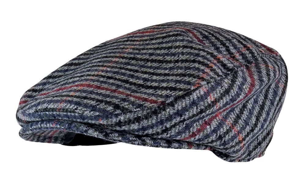 Mens Tweed Checked Flat Cap