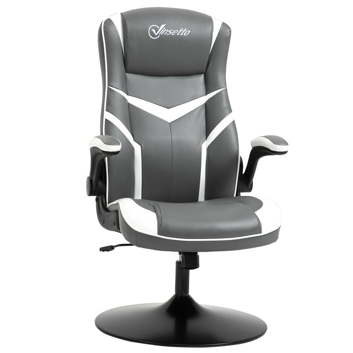 Vinsetto High Back Gaming Chair w/ Swivel Base - Grey