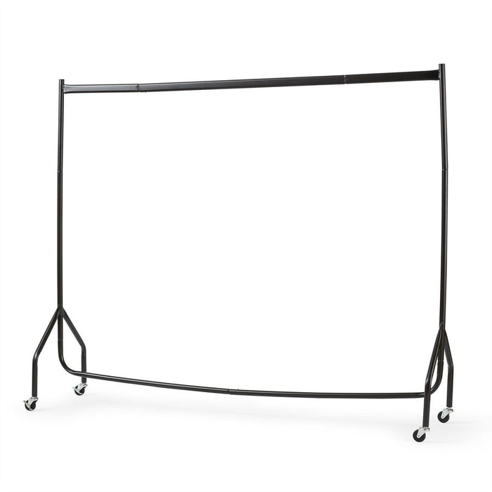 Premium Quality 6ft Black Clothes Rail: Extra Heavy Duty, Easy to Assemble. Perfect for Extra Hanging Space!