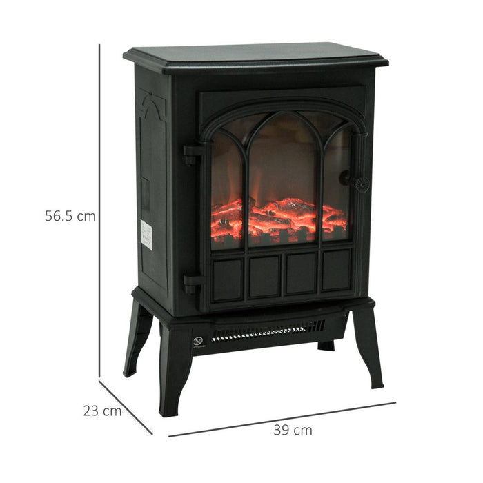 Electric Fireplace Heater Freestanding Stove with LED Flame Effect