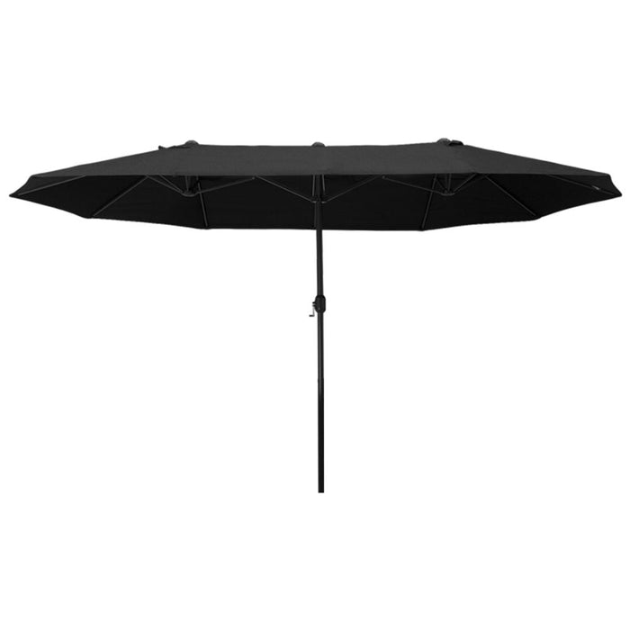 Outsunny 4.6M Garden Patio Umbrella Canopy Parasol Sun Shade Black - High Quality & Stylish Design