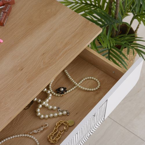 Wooden Nordic Dressing Table Brown/White