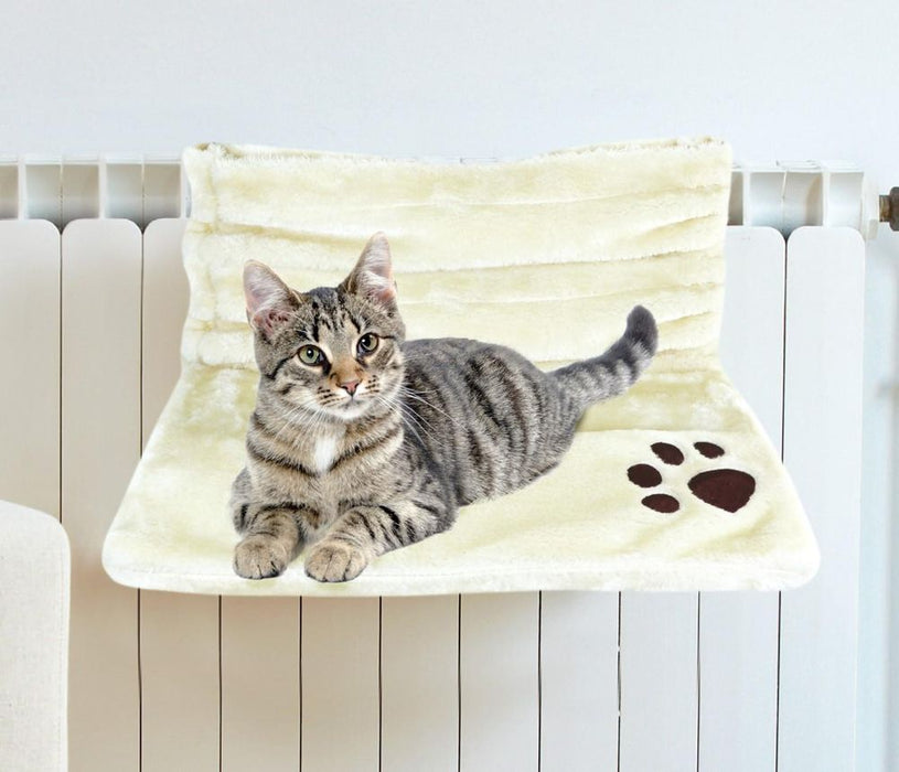 Cat Radiator Bed Classic White - Premium Luxury, Warm & Cozy, Sturdy Metal Frame - Easy Assembly & Washable Cover (5Kg)