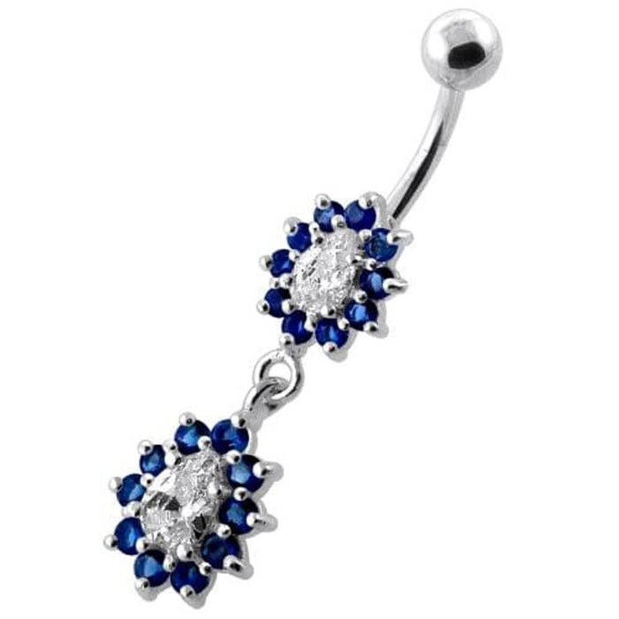 Fancy Jeweled cute belly button piercing