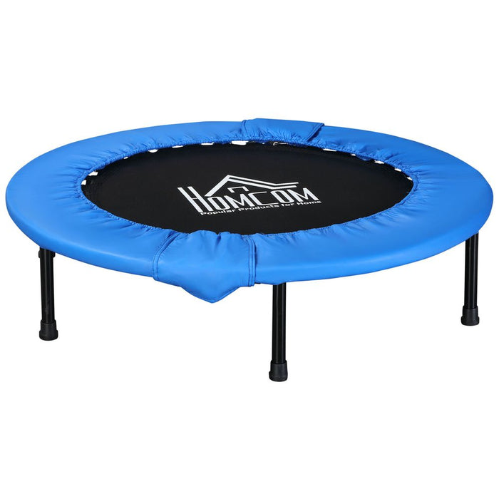 Foldable Mini Fitness Trampoline Exercise Rebounder, Blue