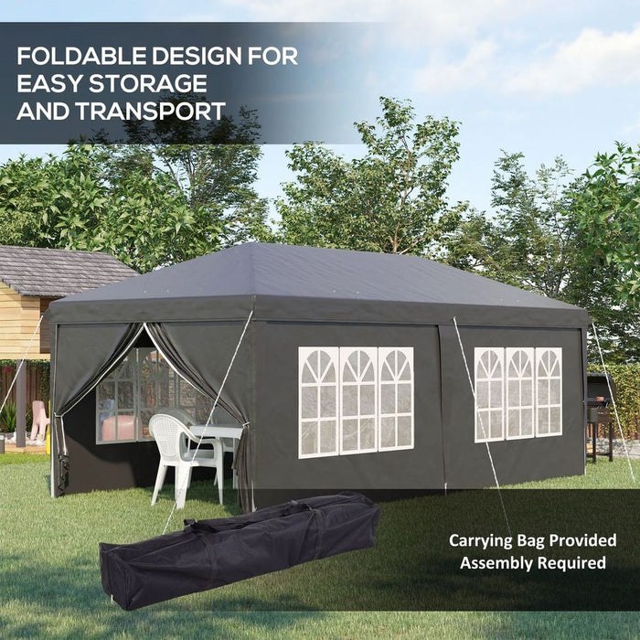 High-Quality Pop Up Gazebo: 3x6m, Adjustable Height, Storage Bag - Perfect for Outdoor Parties, Camping, and More!