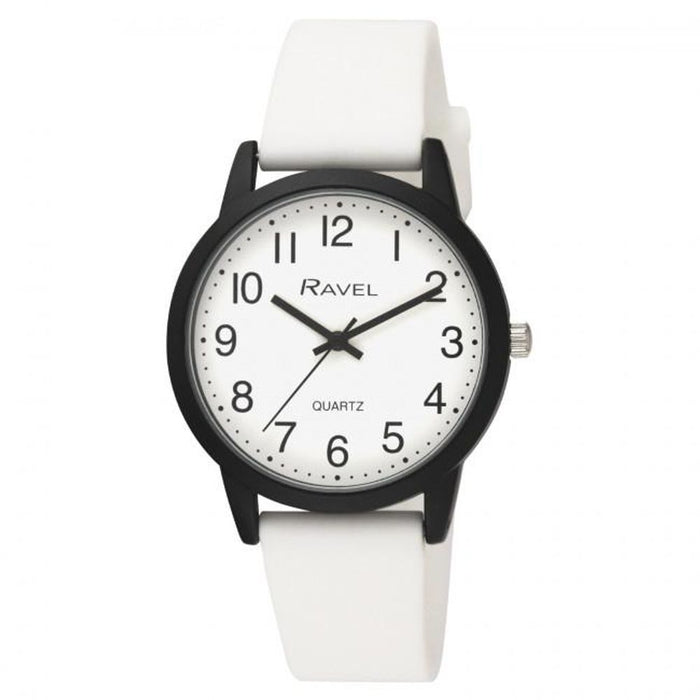 Bold Ravel Men's White Dial Silicone Watch - Sporty & Elegant - R1814.4