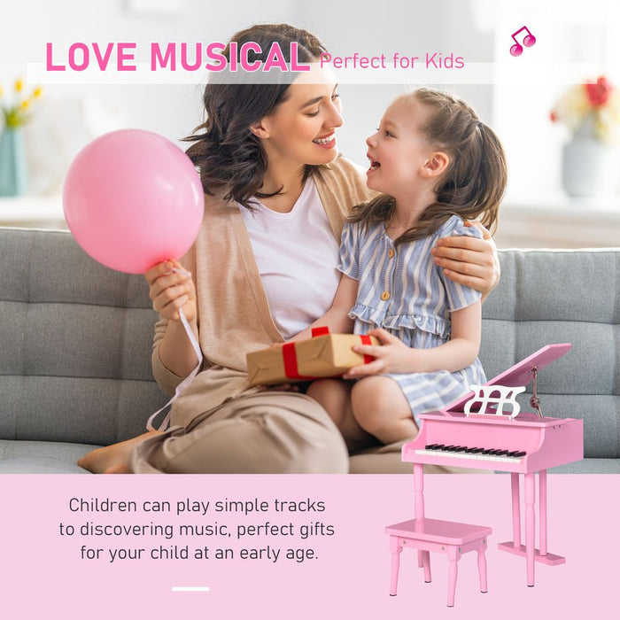 Premium 30-Key Mini Kids Piano Set with Stand and Bench - Great Gifts, Exquisite Sound, Durable Design